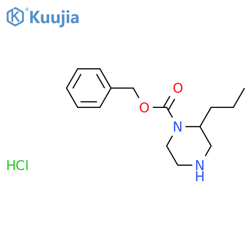 (S)-Benzyl 2-propylpiperazine-1-carboxylate hydrochloride structure