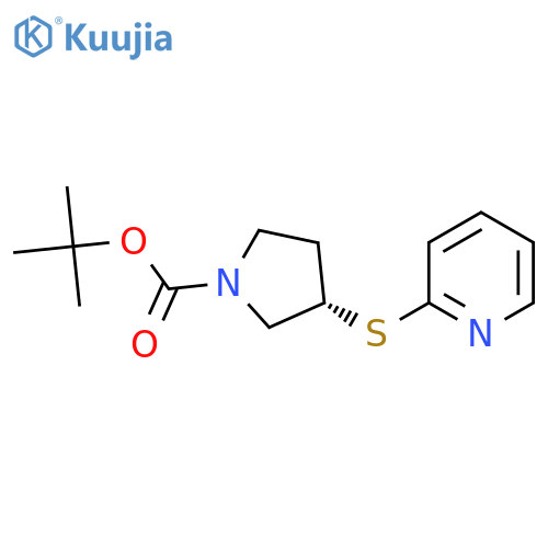 (S)-Tert-butyl 3-(pyridin-2-ylthio)pyrrolidine-1-carboxylate structure