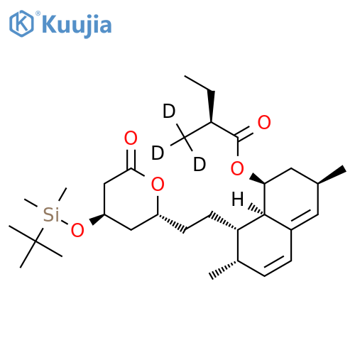 6(R)-{2-8(S)-2-Methyl-d3-butyryloxy-2(S),6(R)-dimethyl-1,2,6,7,8,8d(R)-hexahydro-1(S)-naphthylethyl}-4(R)-tert-butyldimethylsilyloxy-3,4,5,6-tetrahydro-2H-pyran-2-one structure