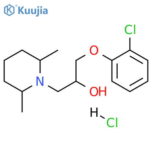 1-(2-chlorophenoxy)-3-(2,6-dimethylpiperidin-1-yl)propan-2-ol hydrochloride structure