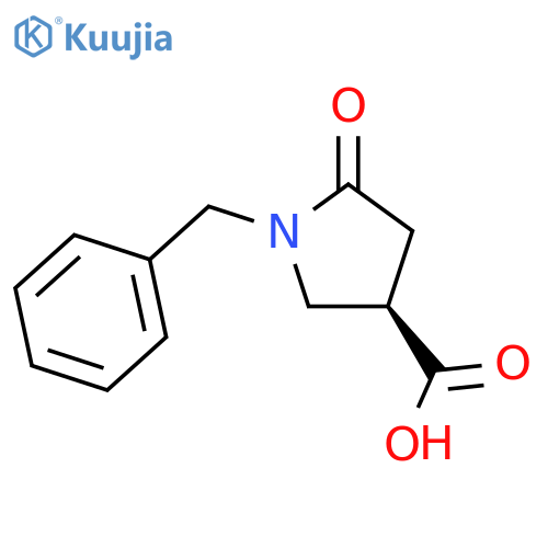 (3R)-1-benzyl-5-oxopyrrolidine-3-carboxylic acid structure