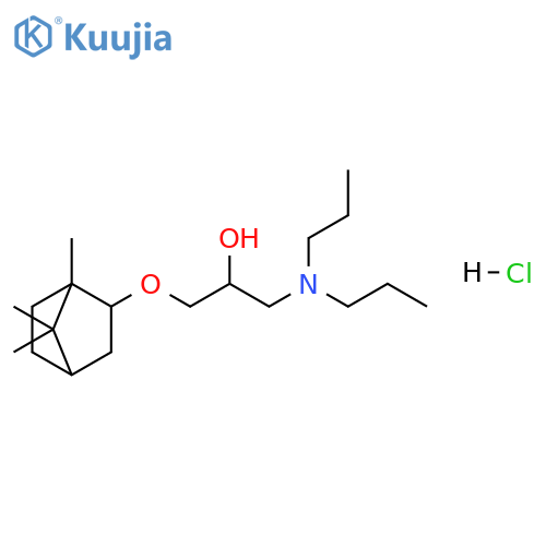 1-(dipropylamino)-3-({1,7,7-trimethylbicyclo[2.2.1]heptan-2-yl}oxy)propan-2-ol hydrochloride structure