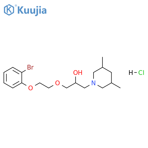 1-[2-(2-bromophenoxy)ethoxy]-3-(3,5-dimethylpiperidin-1-yl)propan-2-ol hydrochloride structure