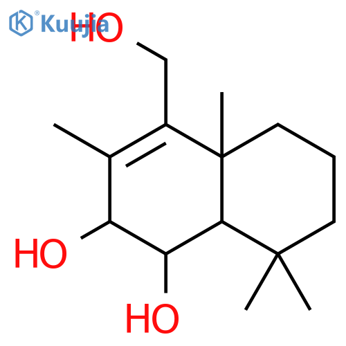 1,2-Naphthalenediol, 1,2,4a,5,6,7,8,8a-octahydro-4-(hydroxymethyl)-3,4a,8,8-tetramethyl- structure