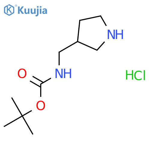 tert-butyl N-[(3R)-pyrrolidin-3-ylmethyl]carbamate hydrochloride structure
