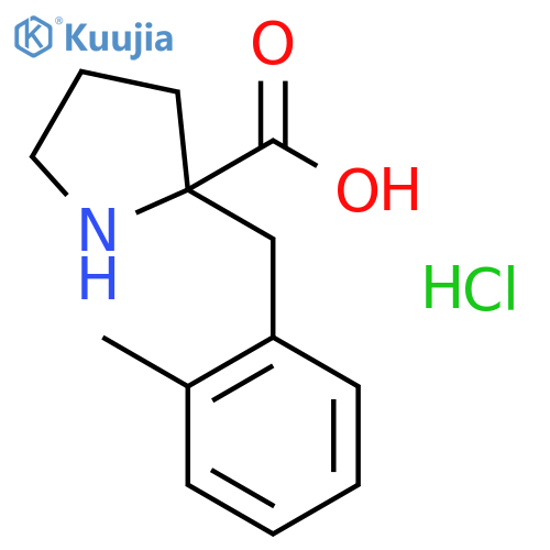(R)-2-(2-Methylbenzyl)pyrrolidine-2-carboxylic acid hydrochloride structure