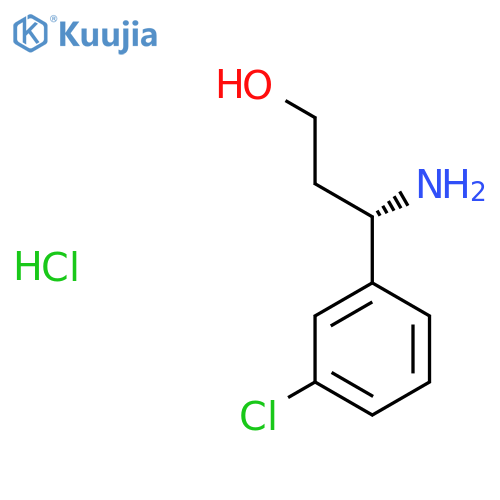 (S)-3-(3-chlorophenyl)-beta-alaninol hcl structure
