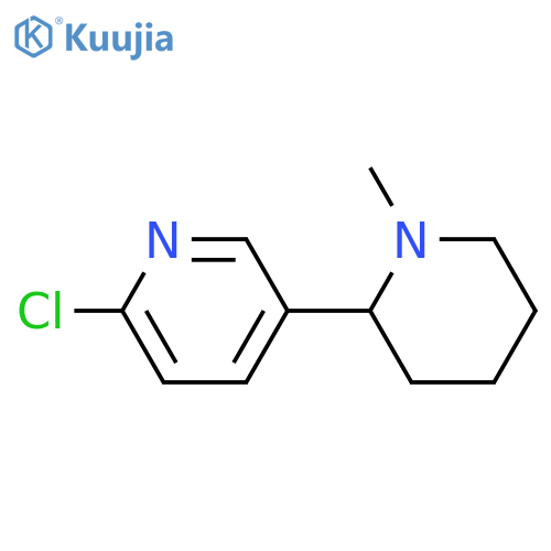 2-Chloro-5-(1-methylpiperidin-2-yl)pyridine structure