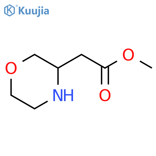 methyl 2-[(3R)-morpholin-3-yl]acetate structure