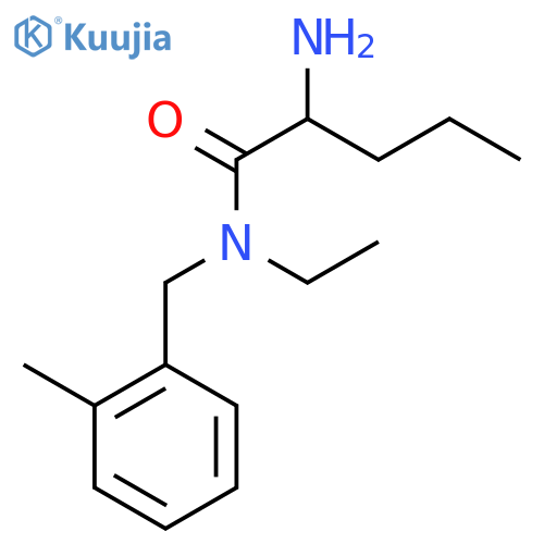 2-amino-N-ethyl-N-[(2-methylphenyl)methyl]pentanamide structure