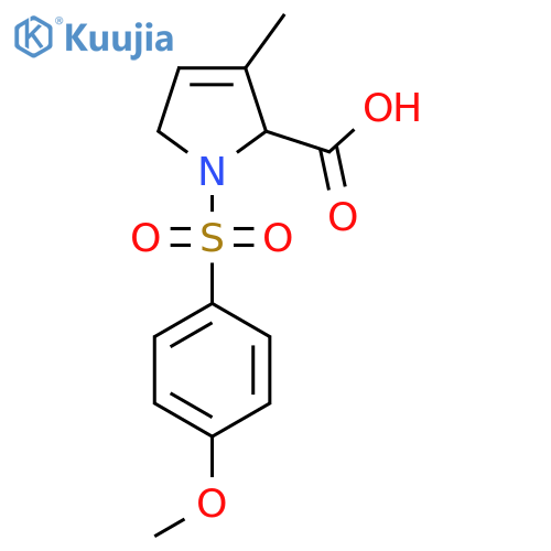 1-(4-methoxybenzenesulfonyl)-3-methyl-2,5-dihydro-1H-pyrrole-2-carboxylic acid structure