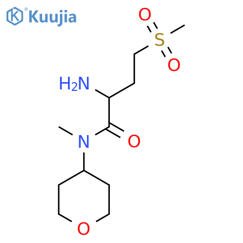 2-amino-4-methanesulfonyl-N-methyl-N-(oxan-4-yl)butanamide structure