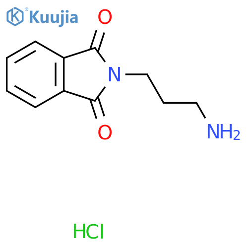 2-(3-aminopropyl)-2,3-dihydro-1H-isoindole-1,3-dione hydrochloride structure