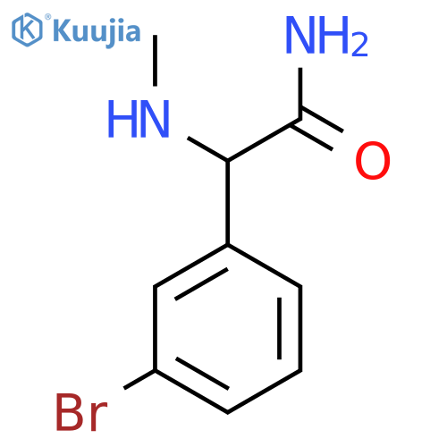 2-(3-Bromophenyl)-2-(methylamino)acetamide structure