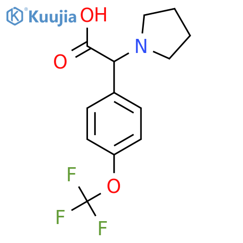 2-(Pyrrolidin-1-yl)-2-(4-(trifluoromethoxy)phenyl)acetic acid structure