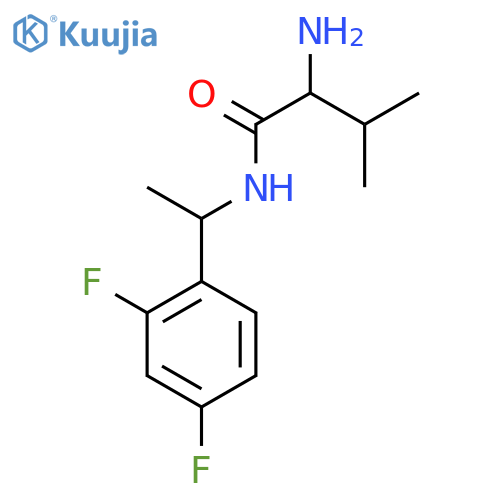 2-amino-N-[1-(2,4-difluorophenyl)ethyl]-3-methylbutanamide structure