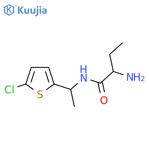 Butanamide, 2-amino-N-[1-(5-chloro-2-thienyl)ethyl]- structure