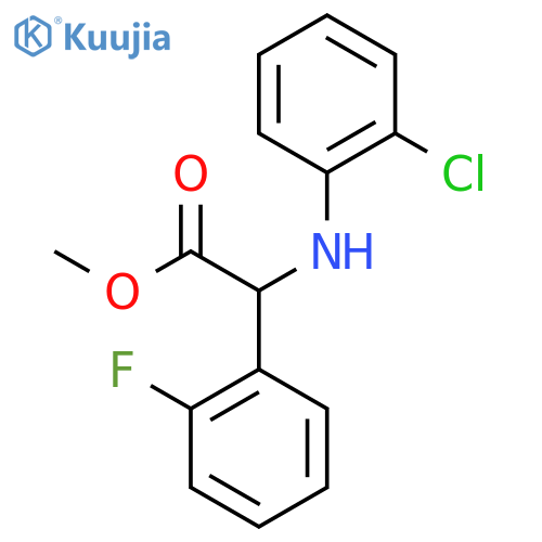 methyl 2-(2-chlorophenyl)amino-2-(2-fluorophenyl)acetate structure