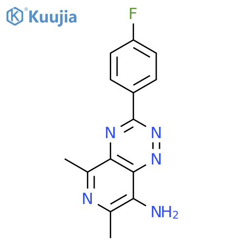Pyrido[3,4-e]-1,2,4-triazin-8-amine,3-(4-fluorophenyl)-5,7-dimethyl- structure