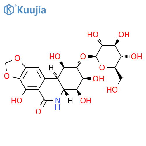 [1,3]Dioxolo[4,5-j]phenanthridin-6(2H)-one,2-(b-D-glucopyranosyloxy)-1,3,4,4a,5,11b-hexahydro-1,3,4,7-tetrahydroxy-,(1R,2S,3S,4S,4aR,11bR)- (9CI) structure