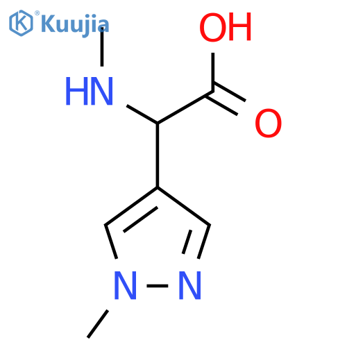 2-(1-Methyl-1H-pyrazol-4-yl)-2-(methylamino)acetic acid structure