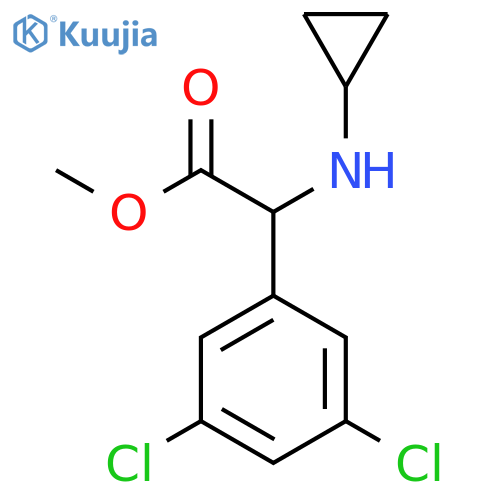 methyl 2-(cyclopropylamino)-2-(3,5-dichlorophenyl)acetate structure