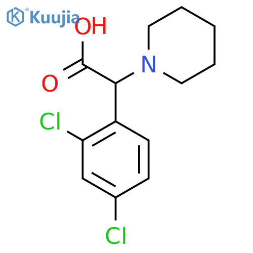 2-(2,4-Dichlorophenyl)-2-(piperidin-1-yl)acetic acid structure