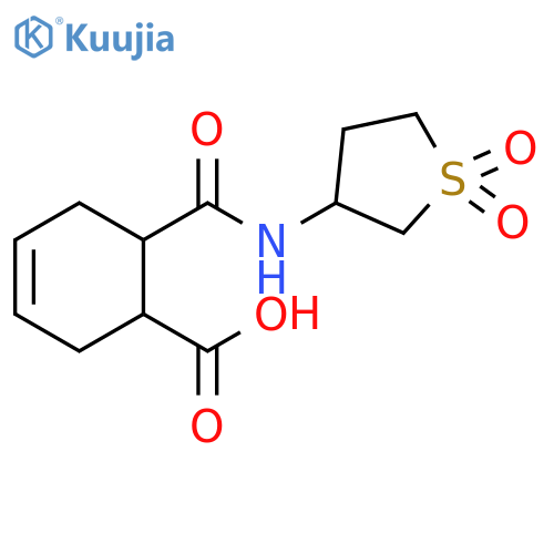 6-[(1,1-dioxo-1λ?-thiolan-3-yl)carbamoyl]cyclohex-3-ene-1-carboxylic acid structure