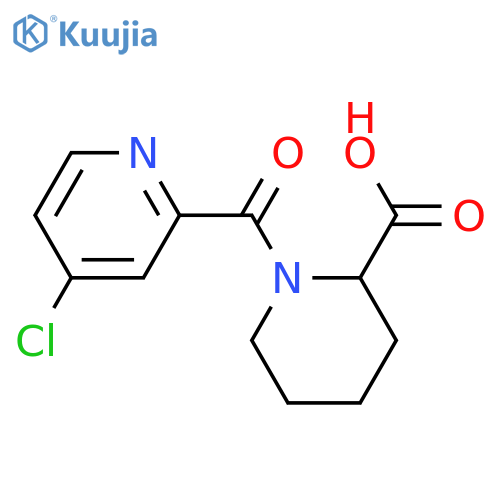 1-(4-Chloro-2-pyridinyl)carbonyl-2-piperidinecarboxylic Acid structure