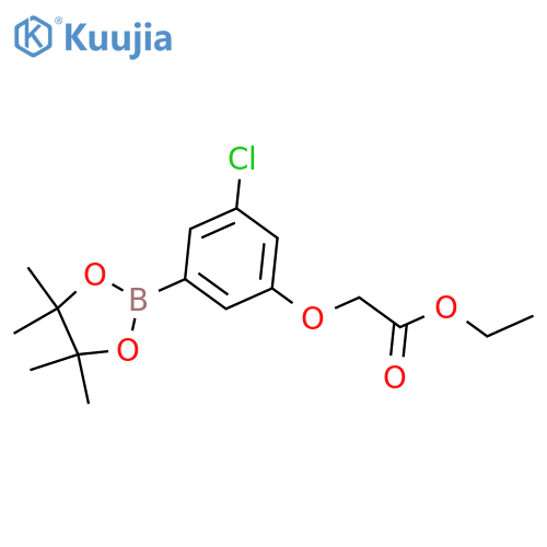 3-Chloro-5-(ethoxycarbonymethoxy)phenylboronic acid, pinacol ester structure
