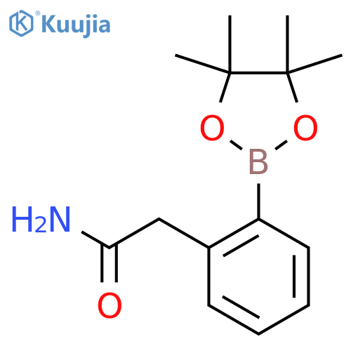 2-[2-(4,4,5,5-tetramethyl-1,3,2-dioxaborolan-2-yl)phenyl]acetamide structure