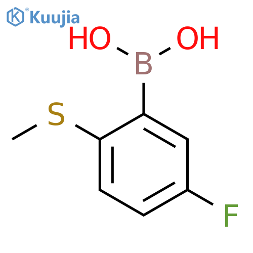 5-Fluoro-2-(methylthio)phenylboronic acid structure