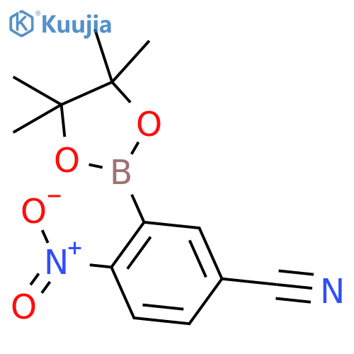 4-Nitro-3-(4,4,5,5-tetramethyl-1,3,2-dioxaborolan-2-yl)benzonitrile structure