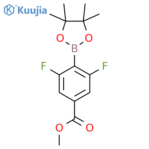 Methyl 3,5-difluoro-4-(4,4,5,5-tetramethyl-1,3,2-dioxaborolan-2-yl)benzoate structure