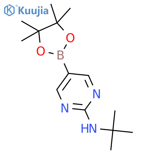 N-(tert-Butyl)-5-(4,4,5,5-tetramethyl-1,3,2-dioxaborolan-2-yl)pyrimidin-2-amine structure