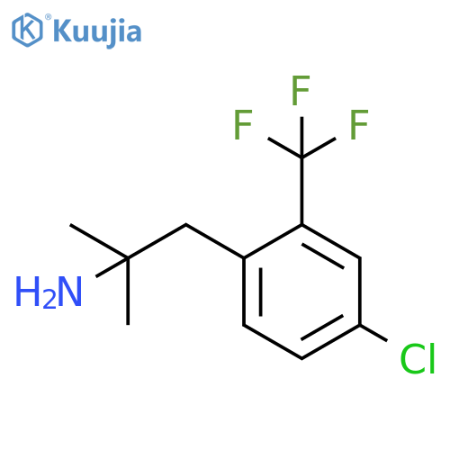 1-4-chloro-2-(trifluoromethyl)phenyl-2-methylpropan-2-amine structure