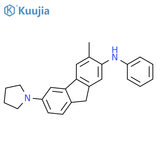 9H-Fluoren-2-amine, 3-methyl-N-phenyl-6-(1-pyrrolidinyl)- structure