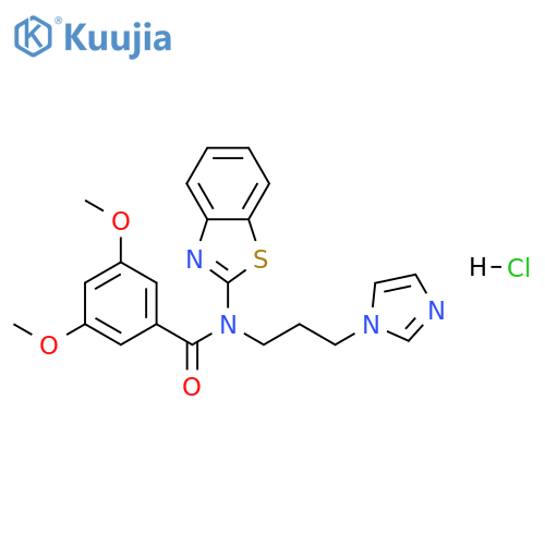 N-(1,3-benzothiazol-2-yl)-N-[3-(1H-imidazol-1-yl)propyl]-3,5-dimethoxybenzamide hydrochloride structure