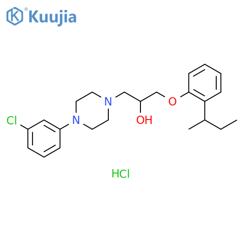 1-2-(butan-2-yl)phenoxy-3-4-(3-chlorophenyl)piperazin-1-ylpropan-2-ol hydrochloride structure