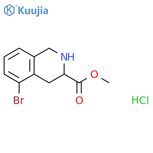 Methyl 5-bromo-1,2,3,4-tetrahydroisoquinoline-3-carboxylate hydrochloride structure