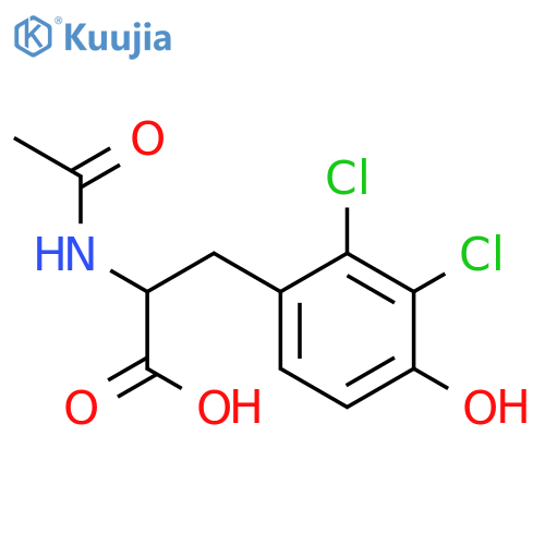 2-Acetamido-3-(2,3-dichloro-4-hydroxyphenyl)propanoic acid structure