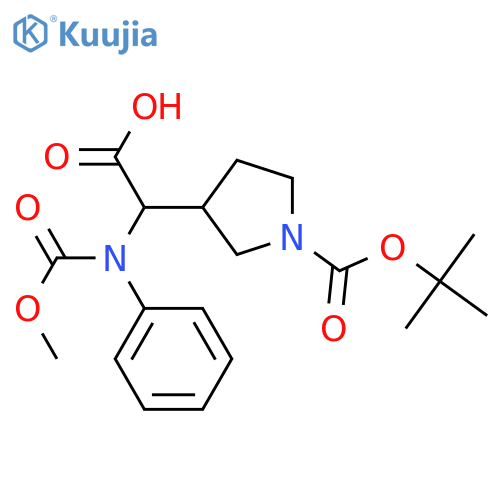 2-{(benzyloxy)carbonylamino}-2-{1-(tert-butoxy)carbonylpyrrolidin-3-yl}acetic acid structure