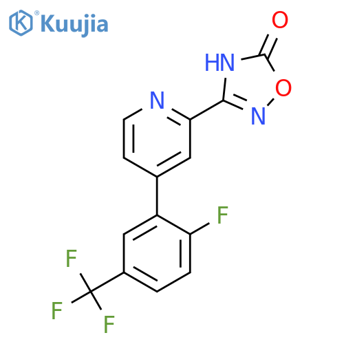 3-[4-(2-Fluoro-5-trifluoromethylphenyl)-pyridin-2-yl]-4H-[1,2,4]oxadiazol-5-one structure