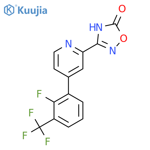 3-[4-(2-Fluoro-3-trifluoromethylphenyl)-pyridin-2-yl]-4H-[1,2,4]oxadiazol-5-one structure
