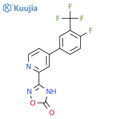 3-[4-(4-Fluoro-3-trifluoromethylphenyl)-pyridin-2-yl]-4H-[1,2,4]oxadiazol-5-one structure
