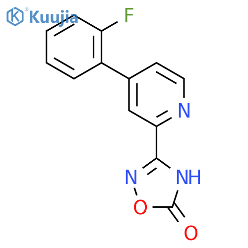 3-[4-(2-Fluorophenyl)-pyridin-2-yl]-4H-[1,2,4]oxadiazol-5-one structure