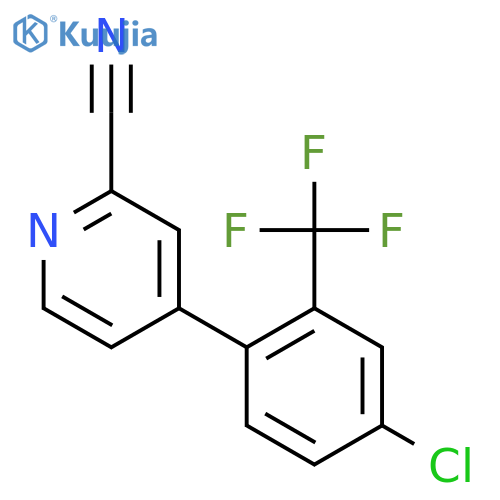 4-(2-Trifluoromethyl-4-chlorophenyl)pyridine-2-carbonitrile structure
