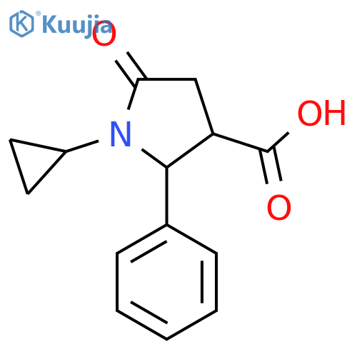 1-Cyclopropyl-5-oxo-2-phenylpyrrolidine-3-carboxylic acid structure