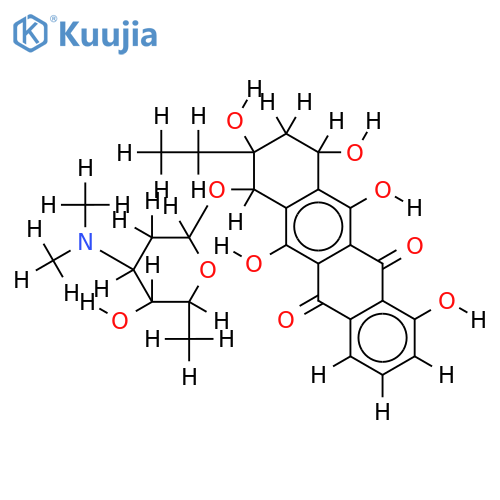 7-(alpha-L-Rhodosaminyl)-beta-rhodomycinon structure