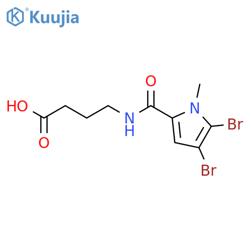 4-(4,5-dibromo-1-methyl-pyrrole-2-carboxamido)butanoic acid structure
